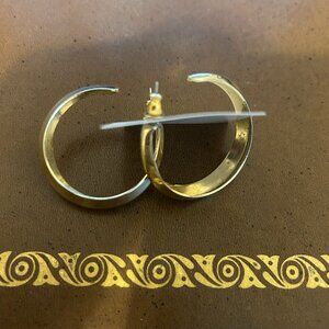 Gold toned hoop earrings